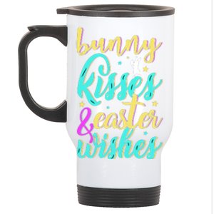 Bunny Kisses Easter Wishes Happy Easter Day Stainless Steel Travel Mug