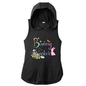 Bunny Kisses Easter Wishes Happy Easter Day Ladies PosiCharge Tri-Blend Wicking Draft Hoodie Tank