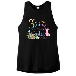 Bunny Kisses Easter Wishes Happy Easter Day Ladies PosiCharge Tri-Blend Wicking Tank