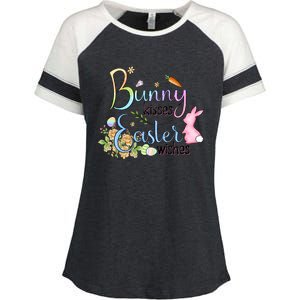 Bunny Kisses Easter Wishes Happy Easter Day Enza Ladies Jersey Colorblock Tee