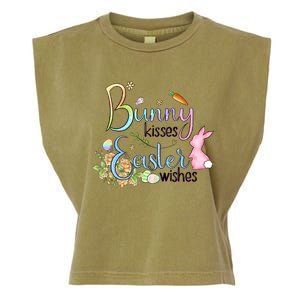 Bunny Kisses Easter Wishes Happy Easter Day Garment-Dyed Women's Muscle Tee