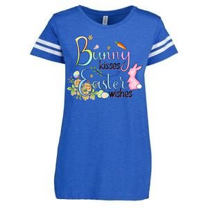 Bunny Kisses Easter Wishes Happy Easter Day Enza Ladies Jersey Football T-Shirt