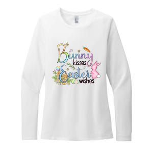 Bunny Kisses Easter Wishes Happy Easter Day Womens CVC Long Sleeve Shirt