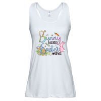 Bunny Kisses Easter Wishes Happy Easter Day Ladies Essential Flowy Tank