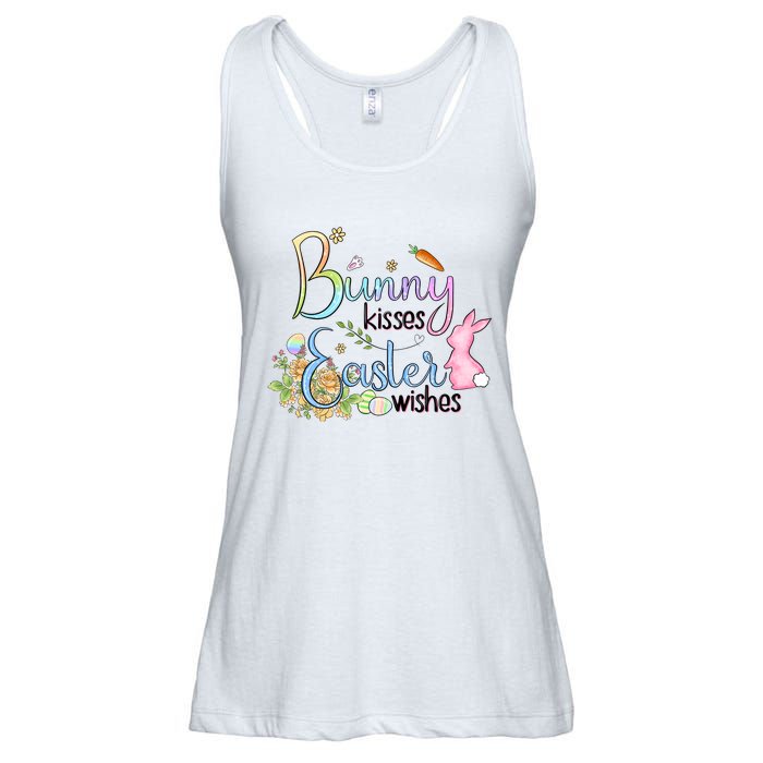 Bunny Kisses Easter Wishes Happy Easter Day Ladies Essential Flowy Tank