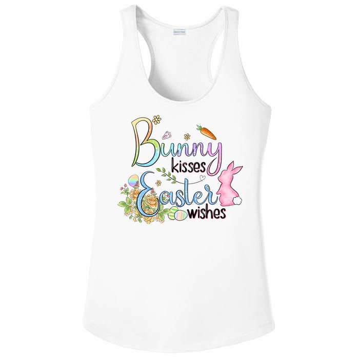 Bunny Kisses Easter Wishes Happy Easter Day Ladies PosiCharge Competitor Racerback Tank