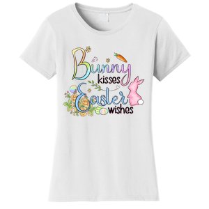 Bunny Kisses Easter Wishes Happy Easter Day Women's T-Shirt