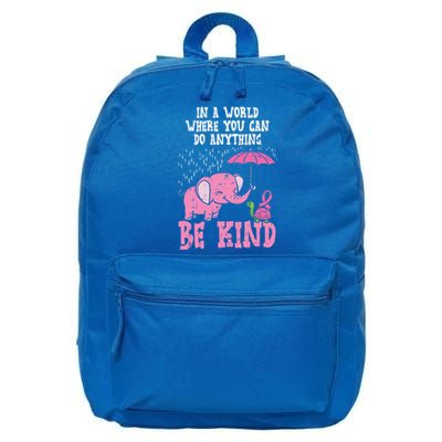 Be Kind Elephant Turtle Breast Cancer Awareness Support Gift Funny Gift 16 in Basic Backpack