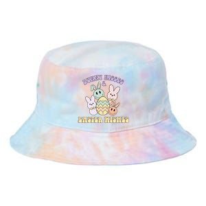 Bunny Kisses Easter Wishes Retro Easter Day Tie Dye Newport Bucket Hat