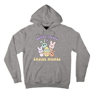 Bunny Kisses Easter Wishes Retro Easter Day Tall Hoodie