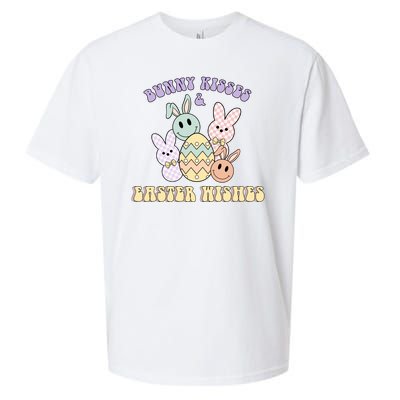 Bunny Kisses Easter Wishes Retro Easter Day Sueded Cloud Jersey T-Shirt