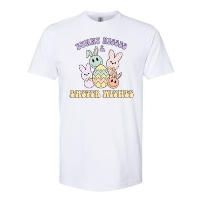 Bunny Kisses Easter Wishes Retro Easter Day Softstyle CVC T-Shirt