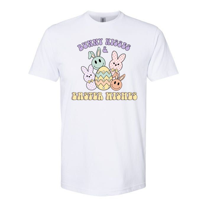 Bunny Kisses Easter Wishes Retro Easter Day Softstyle CVC T-Shirt