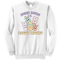 Bunny Kisses Easter Wishes Retro Easter Day Sweatshirt