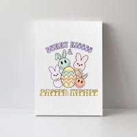 Bunny Kisses Easter Wishes Retro Easter Day Canvas