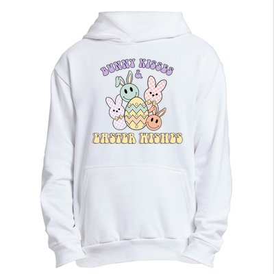 Bunny Kisses Easter Wishes Retro Easter Day Urban Pullover Hoodie