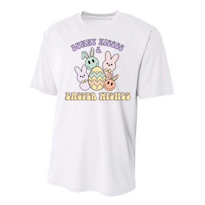 Bunny Kisses Easter Wishes Retro Easter Day Performance Sprint T-Shirt