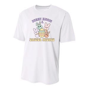 Bunny Kisses Easter Wishes Retro Easter Day Youth Performance Sprint T-Shirt