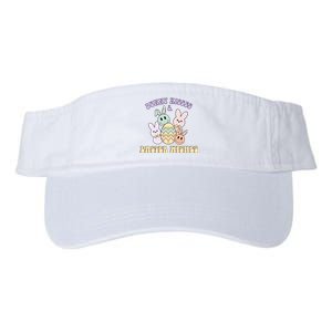 Bunny Kisses Easter Wishes Retro Easter Day Valucap Bio-Washed Visor