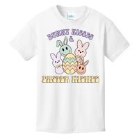 Bunny Kisses Easter Wishes Retro Easter Day Kids T-Shirt