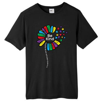 Be Kind Flower Puzzle ASD Autism Awareness Tall Fusion ChromaSoft Performance T-Shirt