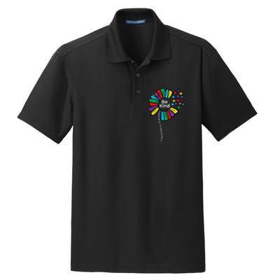 Be Kind Flower Puzzle ASD Autism Awareness Dry Zone Grid Polo