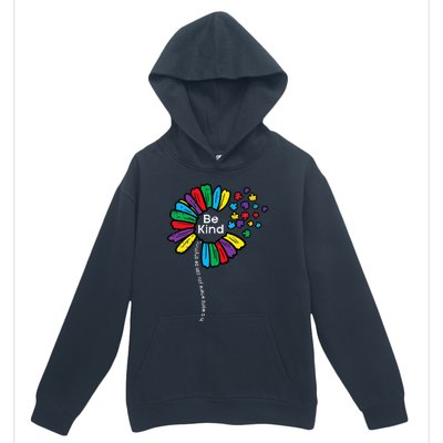 Be Kind Flower Puzzle ASD Autism Awareness Urban Pullover Hoodie