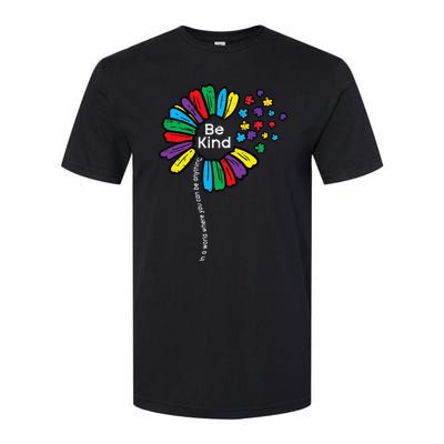 Be Kind Flower Puzzle ASD Autism Awareness Softstyle CVC T-Shirt