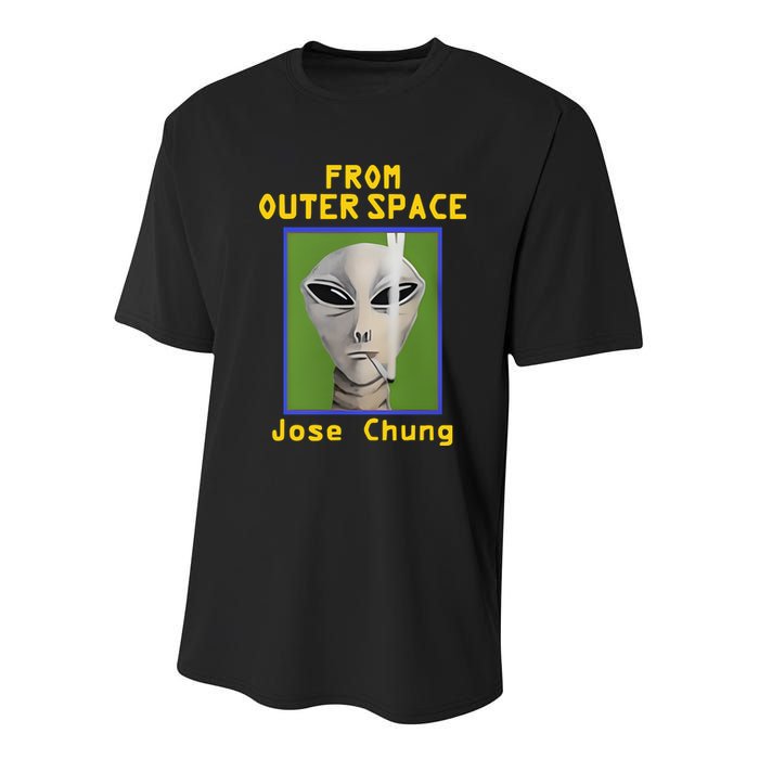 Brian Kemm From Outer Space Jose Chung Youth Performance Sprint T-Shirt