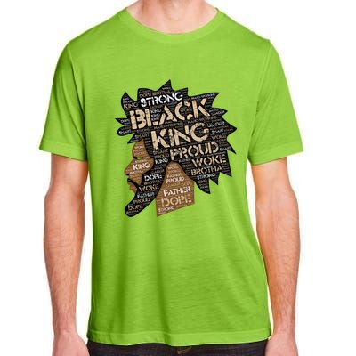 Black King / / Father Words In Hair Locs Afro Funny Gift Adult ChromaSoft Performance T-Shirt