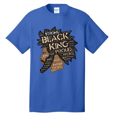 Black King / / Father Words In Hair Locs Afro Funny Gift Tall T-Shirt