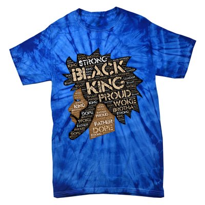 Black King / / Father Words In Hair Locs Afro Funny Gift Tie-Dye T-Shirt