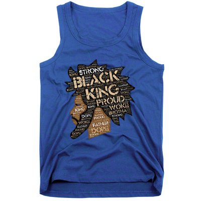 Black King / / Father Words In Hair Locs Afro Funny Gift Tank Top