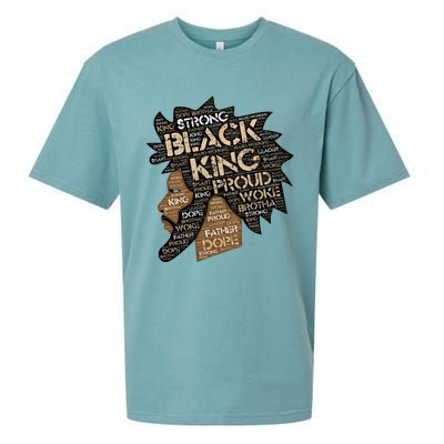 Black King / / Father Words In Hair Locs Afro Funny Gift Sueded Cloud Jersey T-Shirt