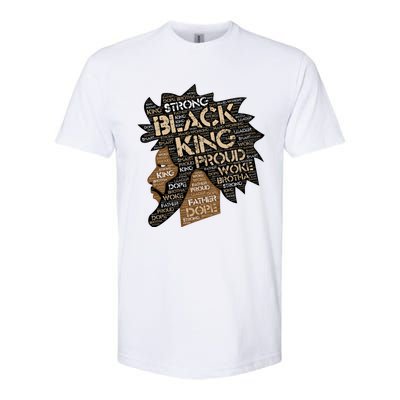 Black King / / Father Words In Hair Locs Afro Funny Gift Softstyle CVC T-Shirt