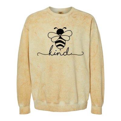 Bee Kind For Little Kids Colorblast Crewneck Sweatshirt