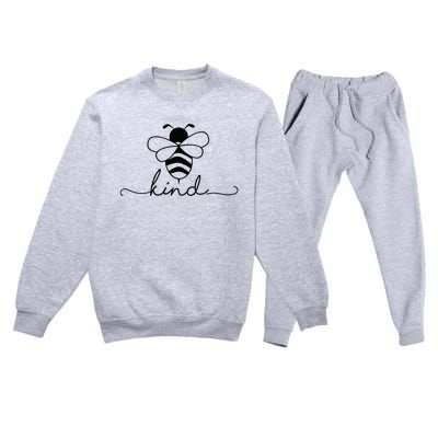 Bee Kind For Little Kids Premium Crewneck Sweatsuit Set