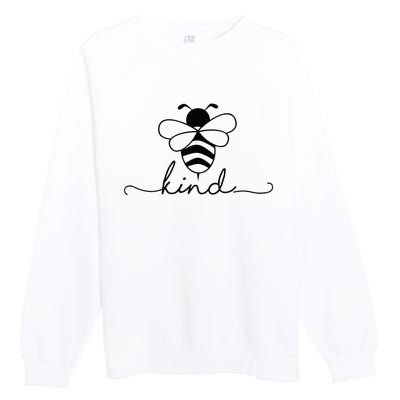 Bee Kind For Little Kids Premium Crewneck Sweatshirt