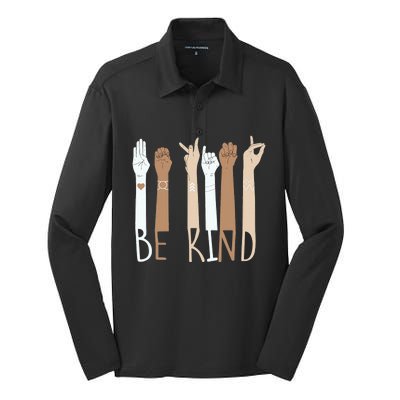 Be kind for Unity day  Silk Touch Performance Long Sleeve Polo