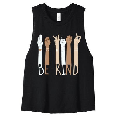 Be kind for Unity day  Women's Racerback Cropped Tank