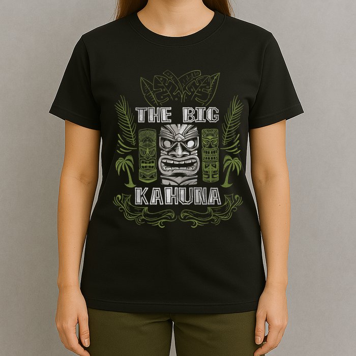 Big Kahuna Funny Hawaiian Luau Outfit Funny Luau T-Shirt