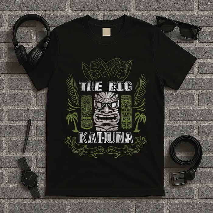 Big Kahuna Funny Hawaiian Luau Outfit Funny Luau T-Shirt