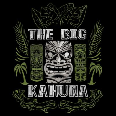 Big Kahuna Funny Hawaiian Luau Outfit Funny Luau T-Shirt