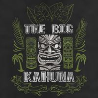 Big Kahuna Funny Hawaiian Luau Outfit Funny Luau 11oz C Handle Ceramic Mug