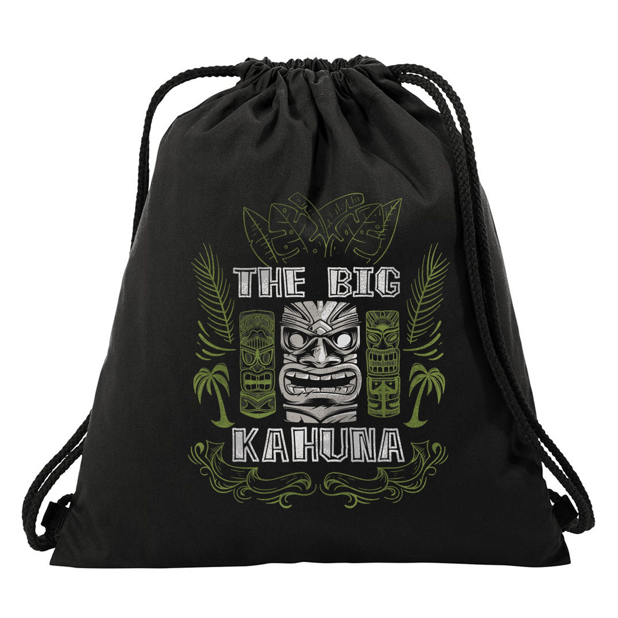 Big Kahuna Funny Hawaiian Luau Outfit Funny Luau Drawstring Bag