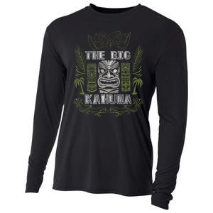 Big Kahuna Funny Hawaiian Luau Outfit Funny Luau Cooling Performance Long Sleeve Crew