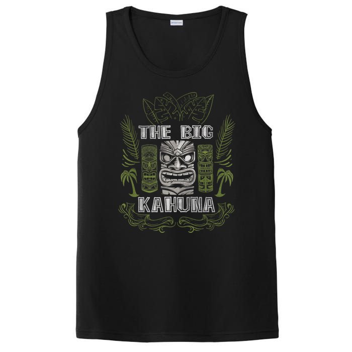 Big Kahuna Funny Hawaiian Luau Outfit Funny Luau PosiCharge Competitor Tank