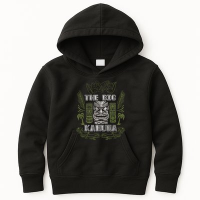 Big Kahuna Funny Hawaiian Luau Outfit Funny Luau Kids Hoodie