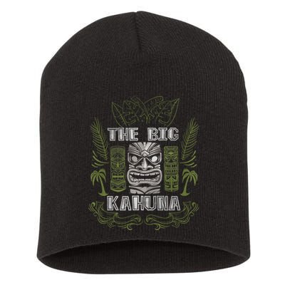 Big Kahuna Funny Hawaiian Luau Outfit Funny Luau Short Acrylic Beanie