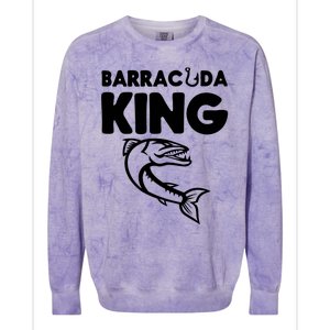 Barracuda King Funny Deep Sea Fishing Colorblast Crewneck Sweatshirt